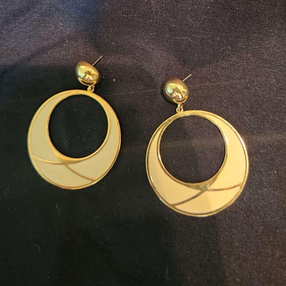 Monet Gold Geometric Hoop Earrings